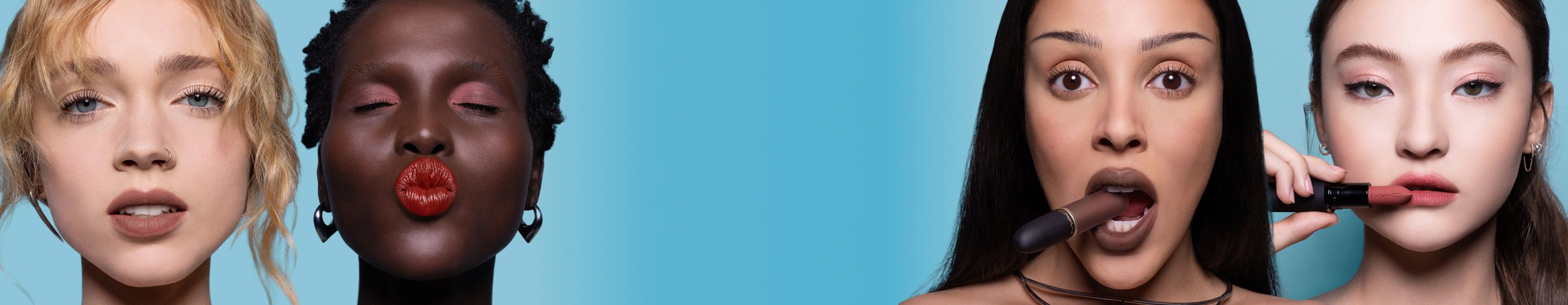 Macximal Lipstick and lip products on black background