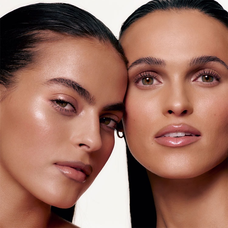 Two models with glass-like skin