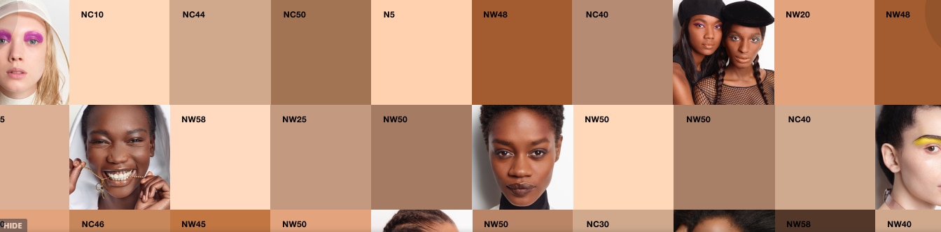 Mac Skin Colour Chart